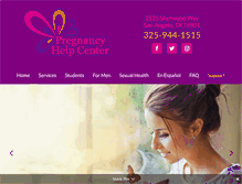Tablet Screenshot of pregnancyhelpcenter.net